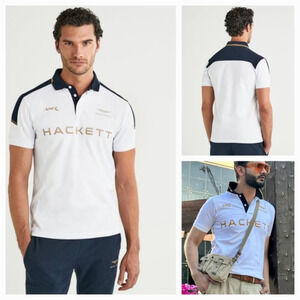 Upgrade your downtime casuals with the Hackett AMR Tour‎ polo.